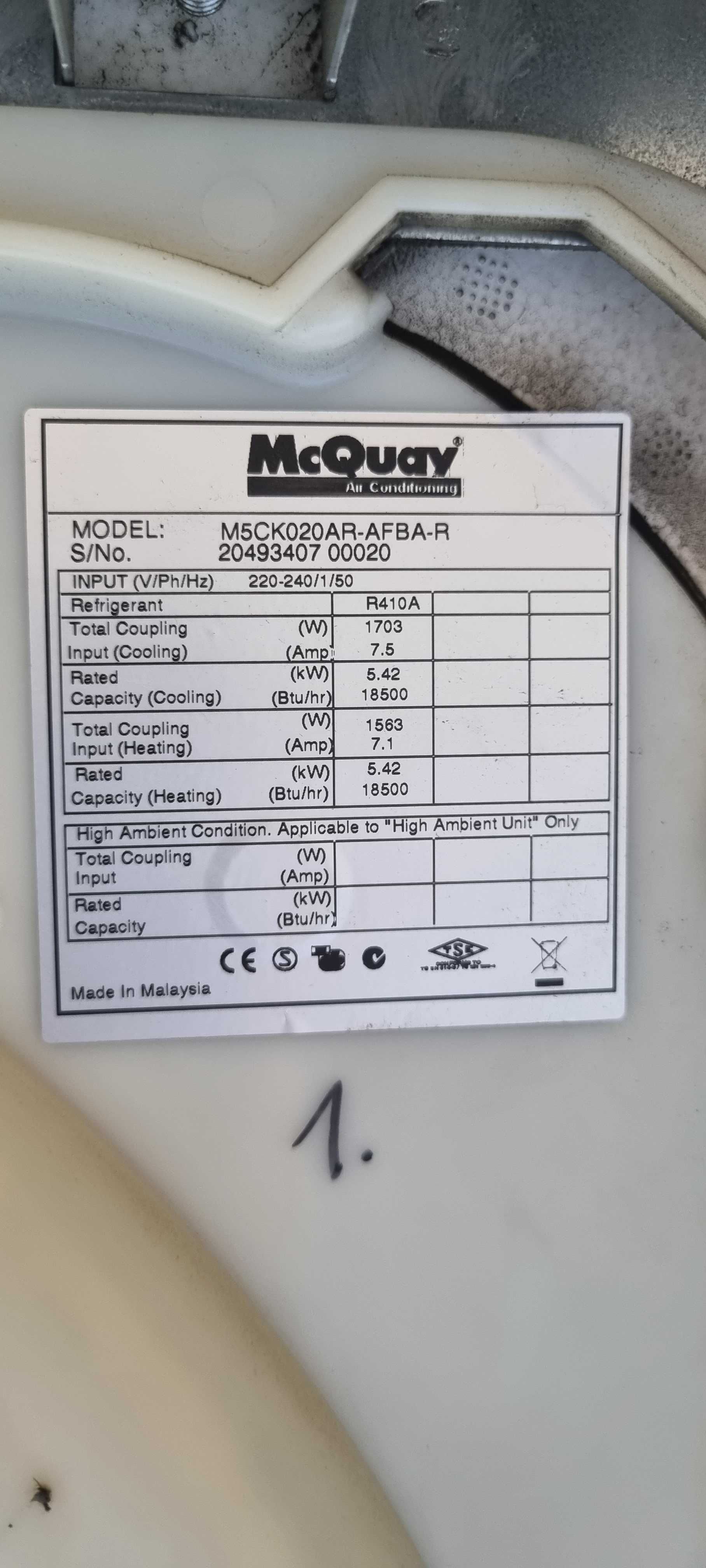 klimatyzacja 7.5 kw m McQuay