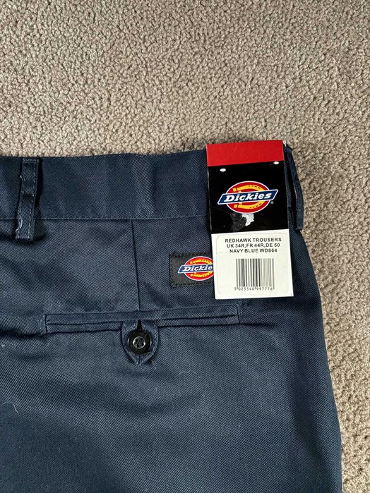 Spodnie Dickies 34R L Granatowe Proste Nowe Metki Szerokie