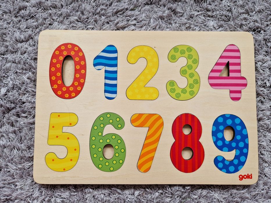 Drewniane cyfry Goki