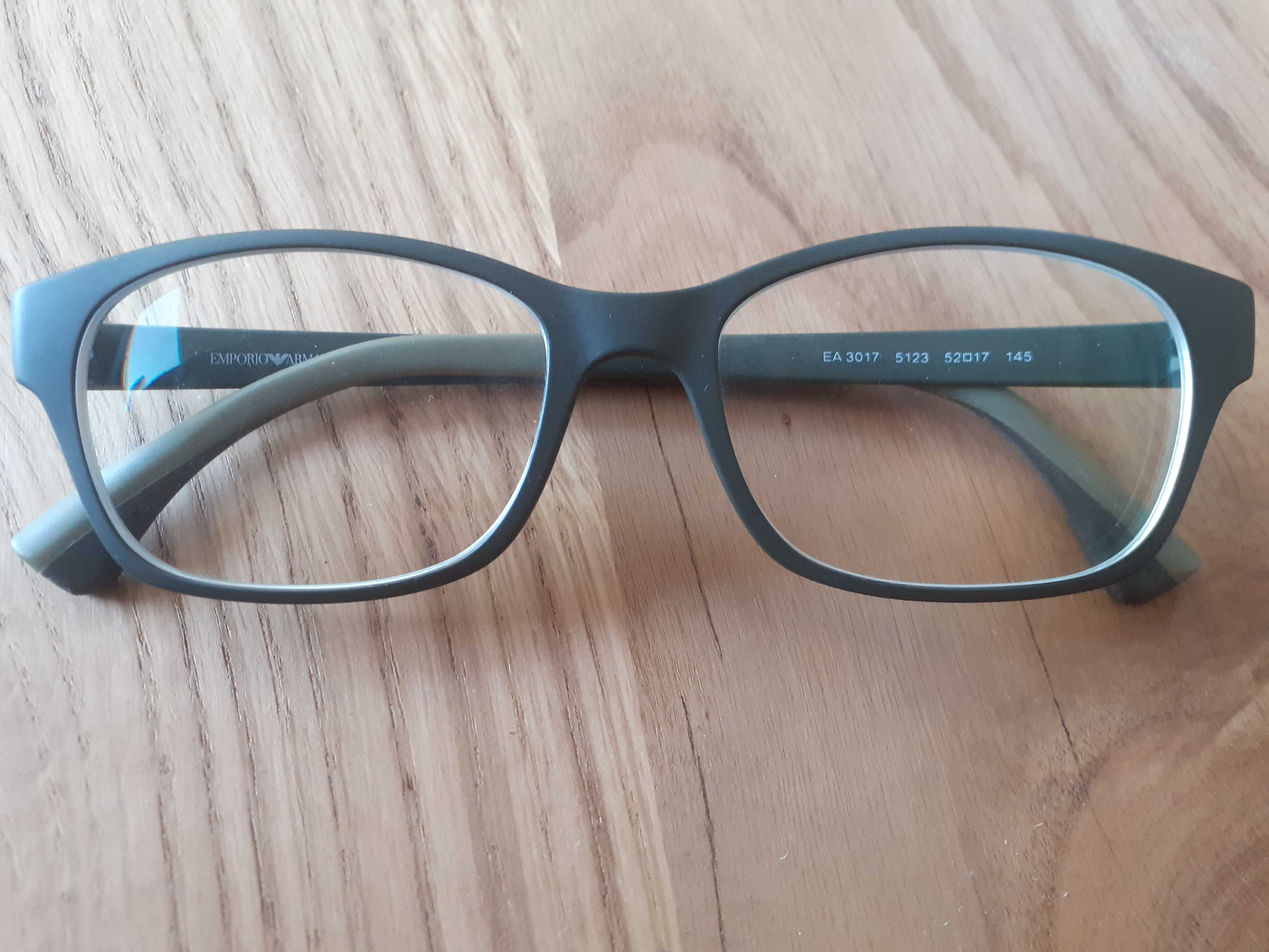 okulary, oprawki Emporio Armani, kolor khaki, model EA3017