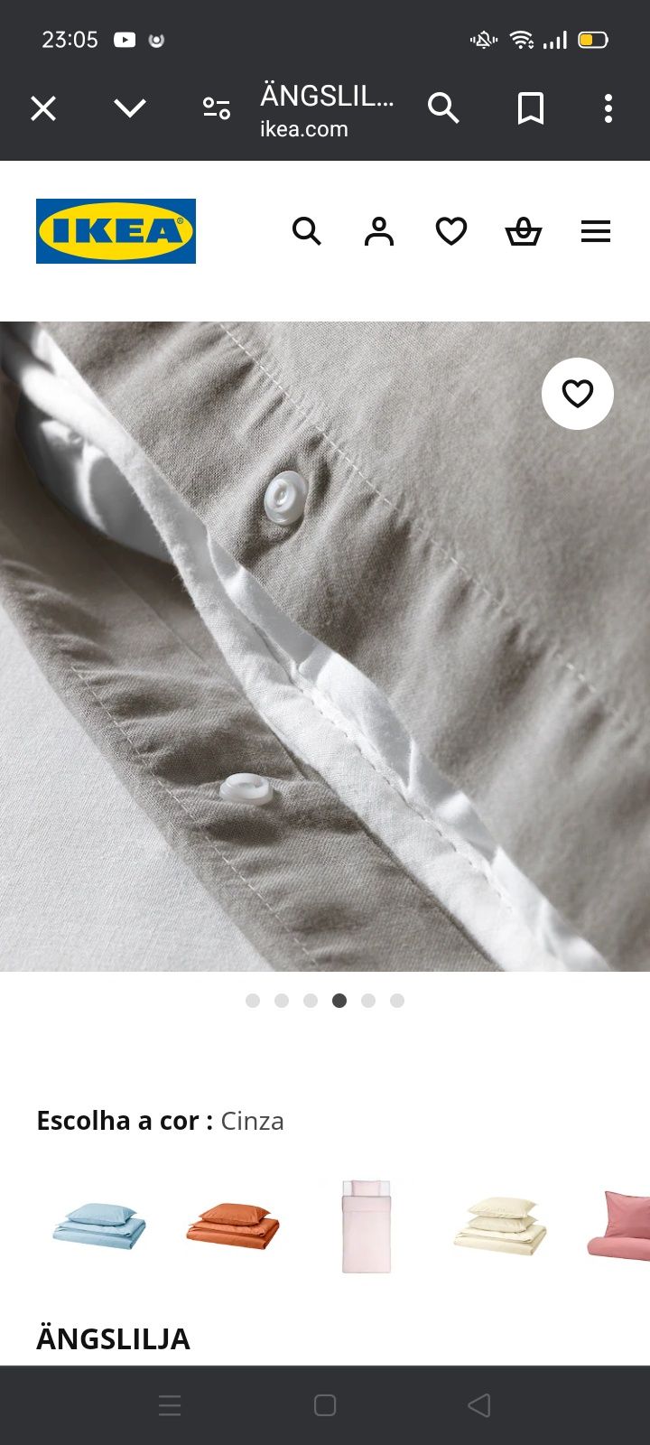 Capa de edredão Angslilja, IKEA. NOVA