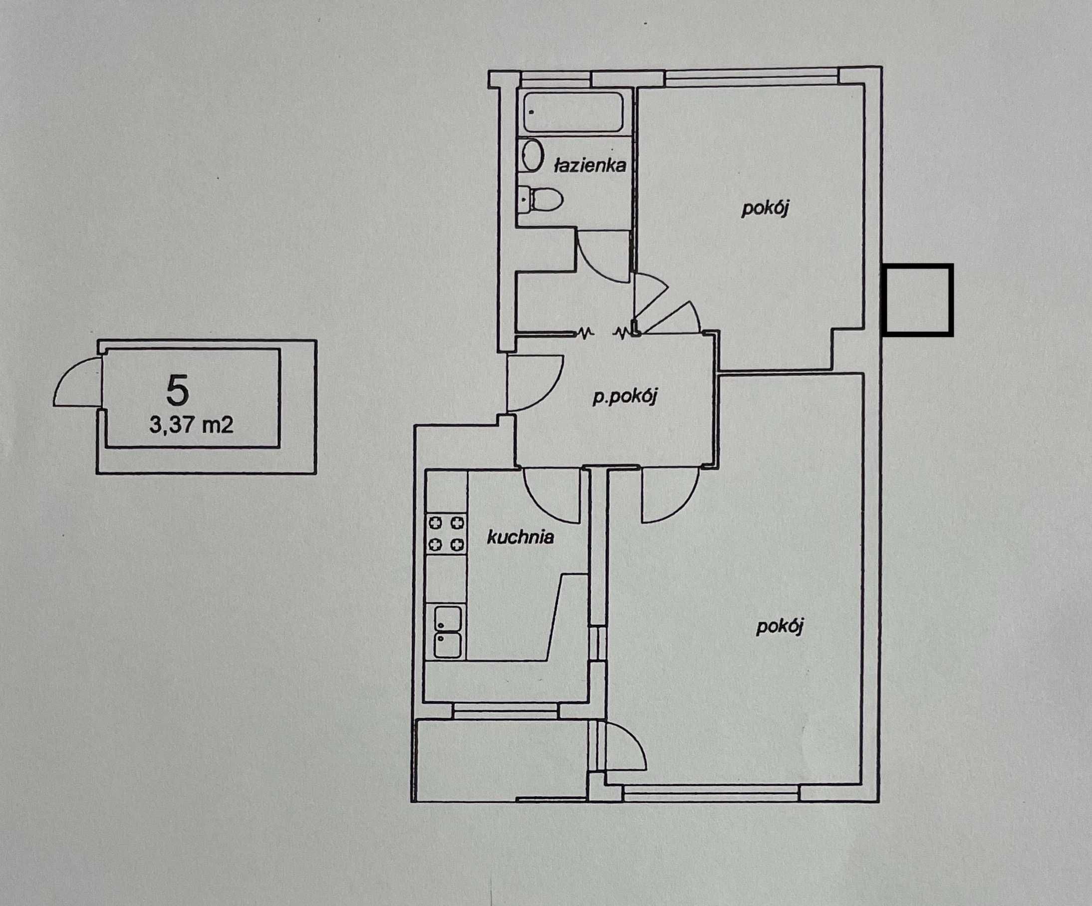 Bezpośrednio , 2 pokoje 48,5 m2 -  Warszawa Wola