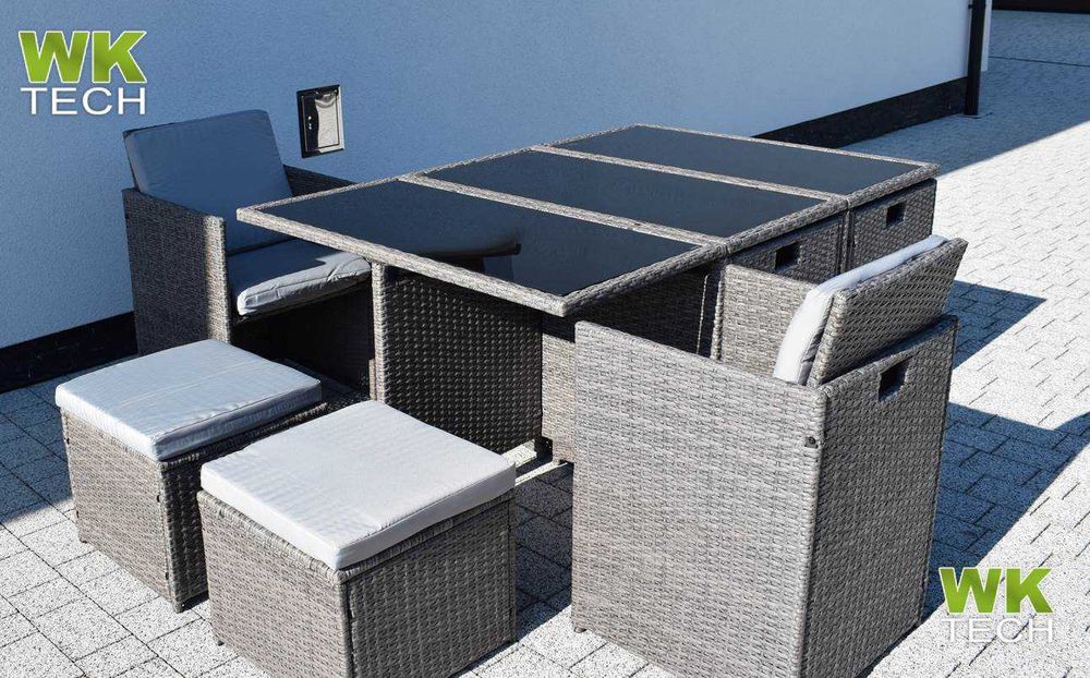 Meble ogrodowe PREMIUM 10 osób NOWE zestaw mebli ogrodowych pokrowiec