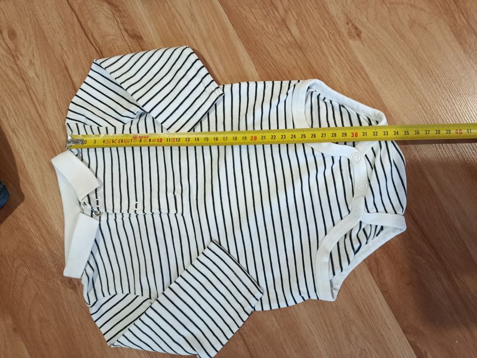 Spodnie na szelkach KappAhl 68, koszula body hm 68