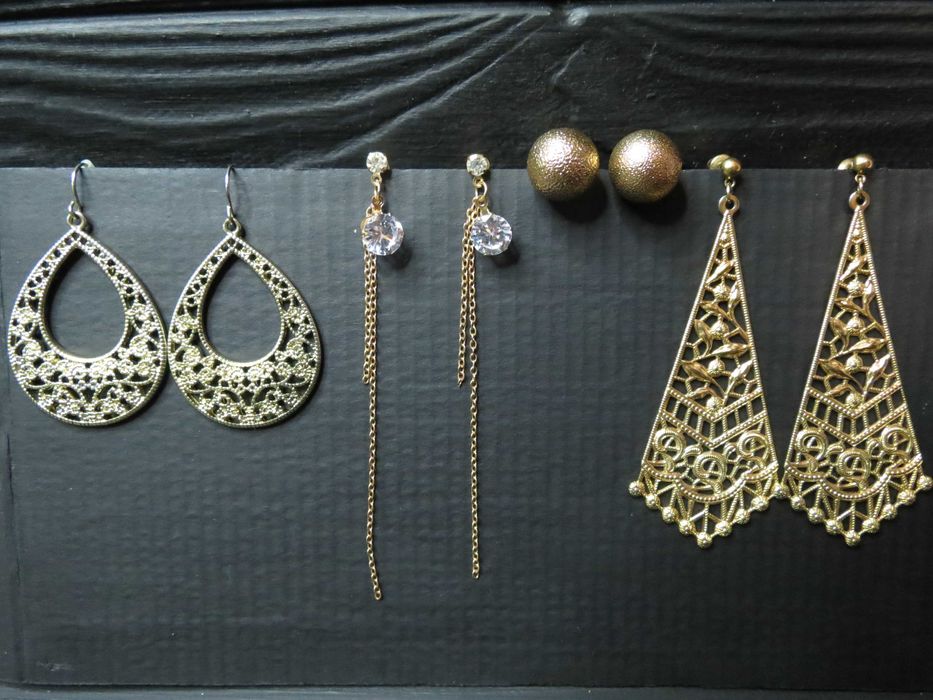 Серьги длинные бижутерия винтаж цена за пару