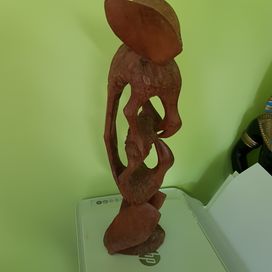 Figurka z drewna 2 sępy