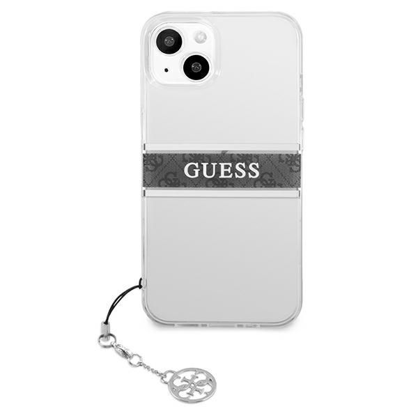 Etui Guess iPhone 13 Mini 5,4" Transparent Grey Strap Charm