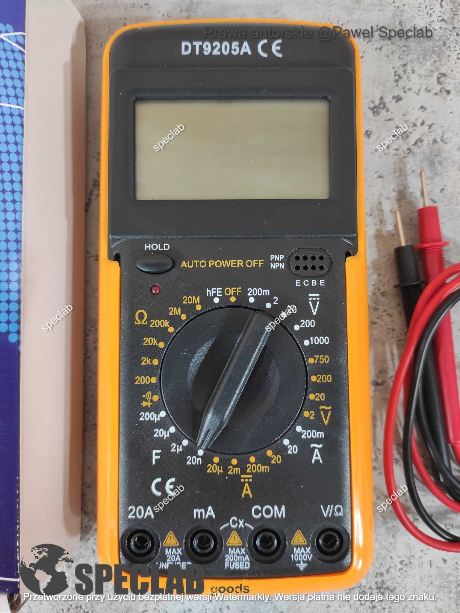 Multimetr ręczny Digital Multimeter DT-9205A