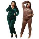 Polski komplet, dres welurowy na suwak plus size różne rozmiary