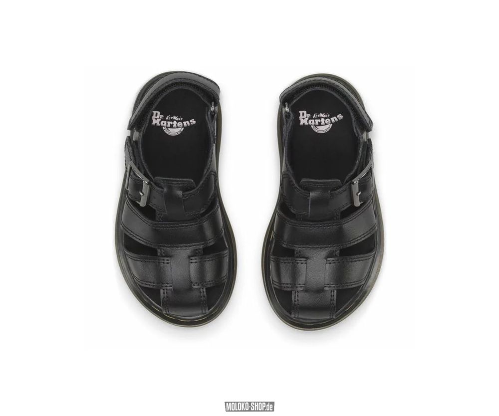 Dr. Martens дитячі чорні сандалі босоножки 13 см шкіра кожаные