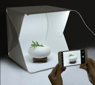 Kit Mini Estúdio de Fotografia com Luz LED e Telas varias cores NOVO