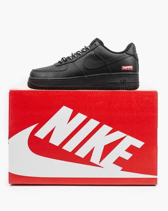 Кросівки Nike Air Force 1 Low x Supreme Black premium