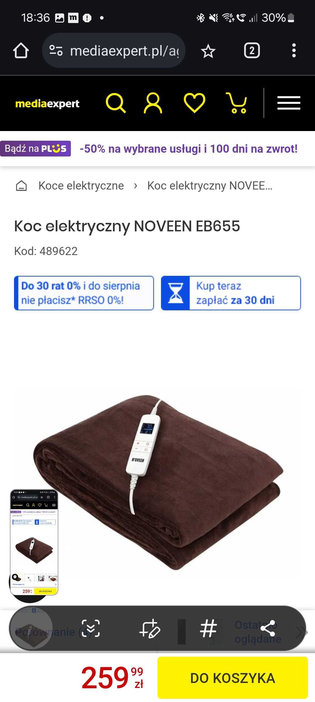 Koc elektryczny noveen