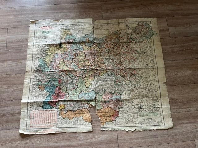 Niemiecka mapa sztabowa z 1941 roku. Unikat.