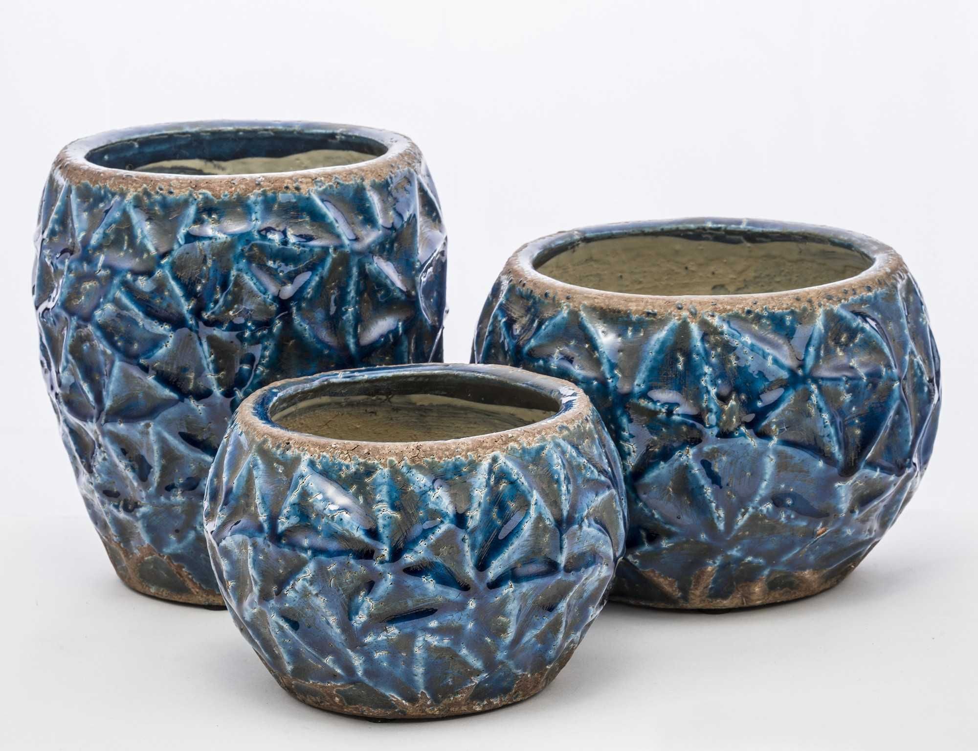 Donica osłonka ceramiczna Ø 17x12,5 cm GRANAT 127991