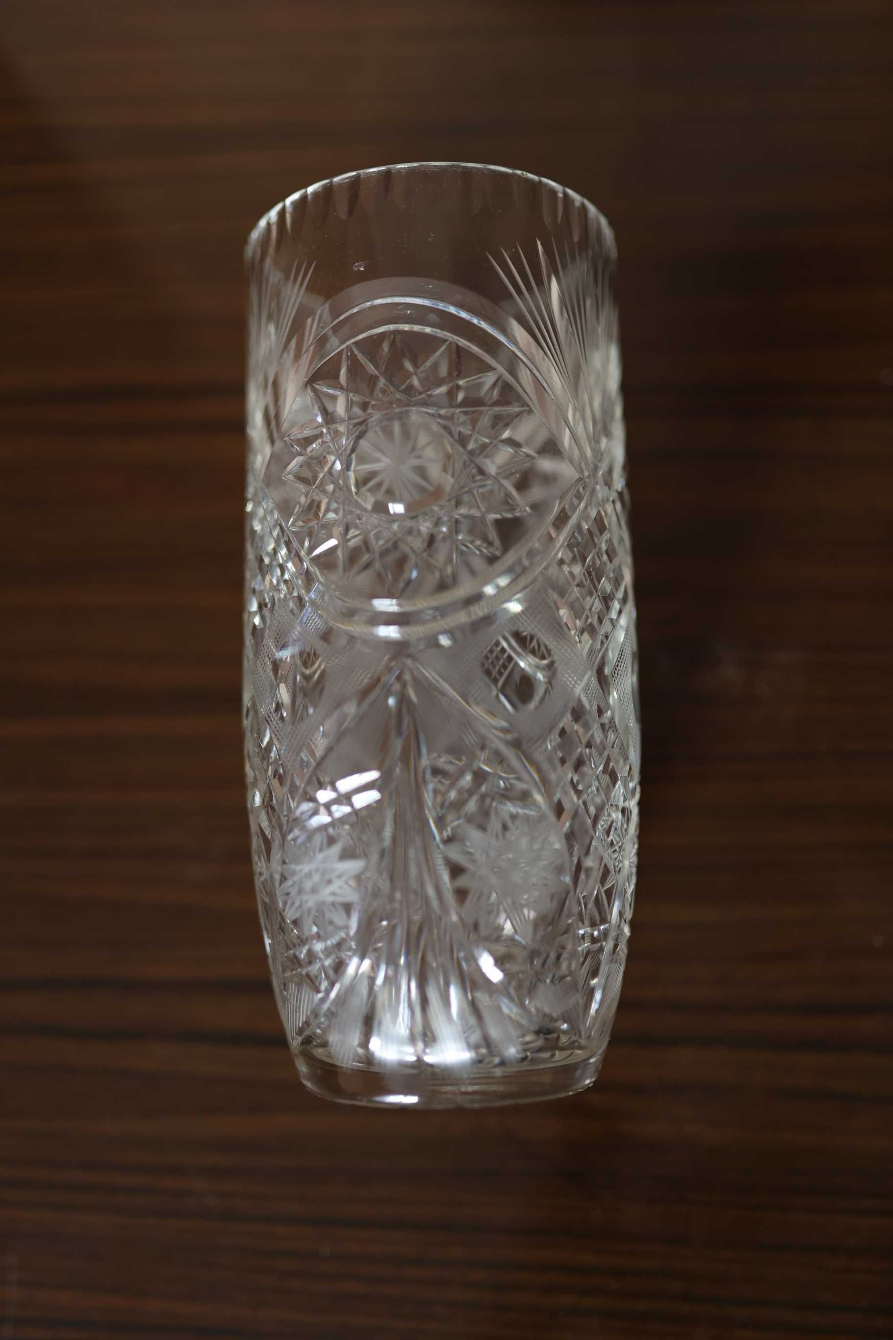 Kryształowy wazon PRL  22 cm
