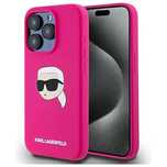 Etui Karl Lagerfeld Silicone Karl Head Print MagSafe na iPhone 15 Pro
