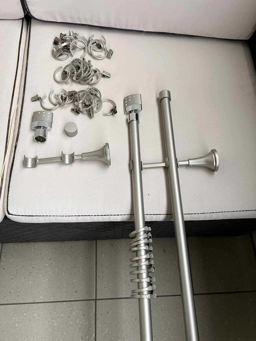 Piękny karnisz srebrny matowy 200 cm