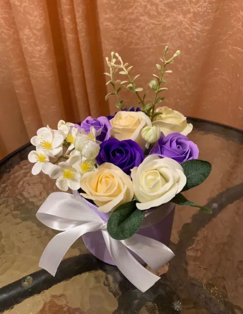 Букеты из мыльных роз