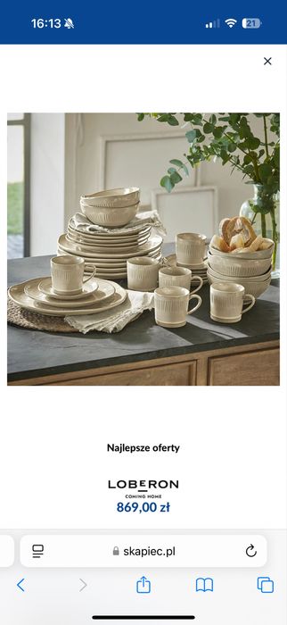 Zestaw naczyń zastawa talerze kubki szklanki sztućce wyposazenie miesz