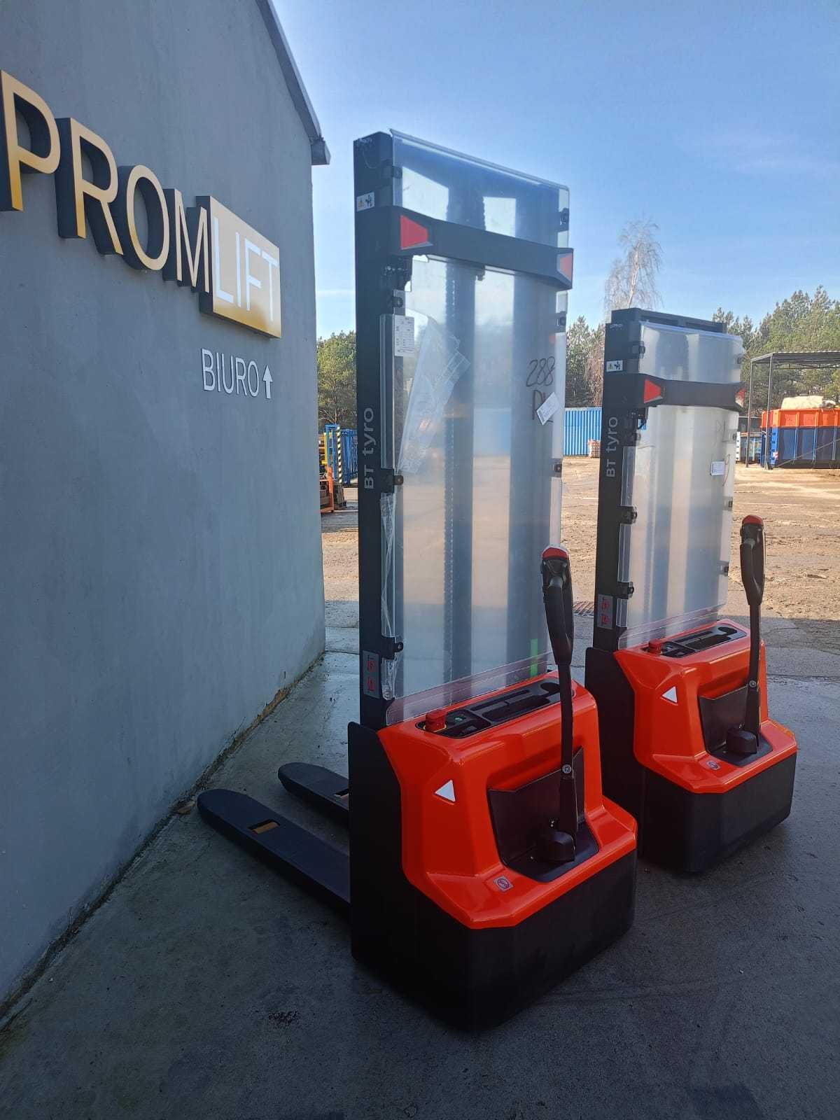 Wózek paletowy, stacker, paleciak z masztem, TOYOTA SHE 100, DUPLEX