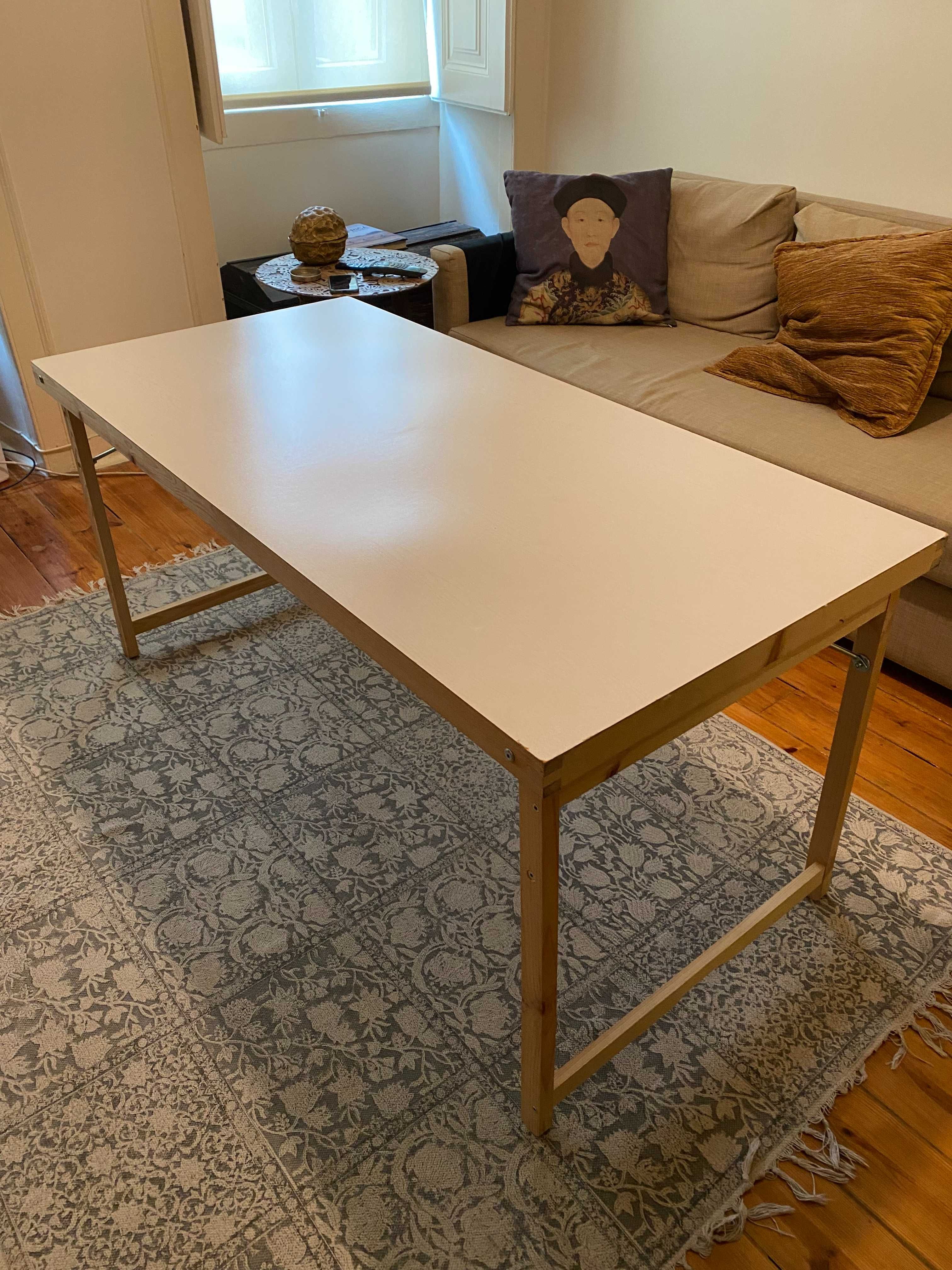 Mesa dobrável branca -  150x73
