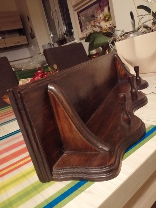 Wieszak z półka debowy