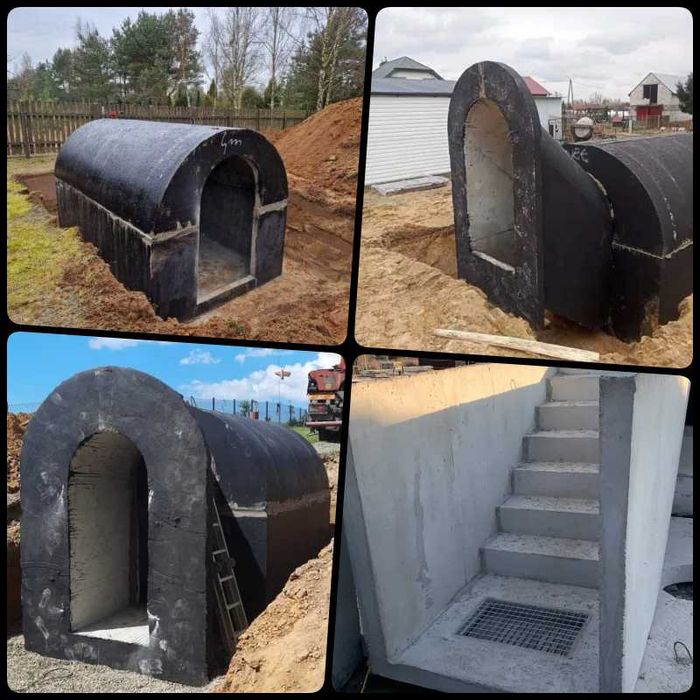 piwnica betonowa ziemianka piwniczka ogrodowa Lelów Janów Przyrów