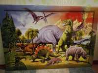 Картина фоторепродукция Динозавры в доисторическом мире