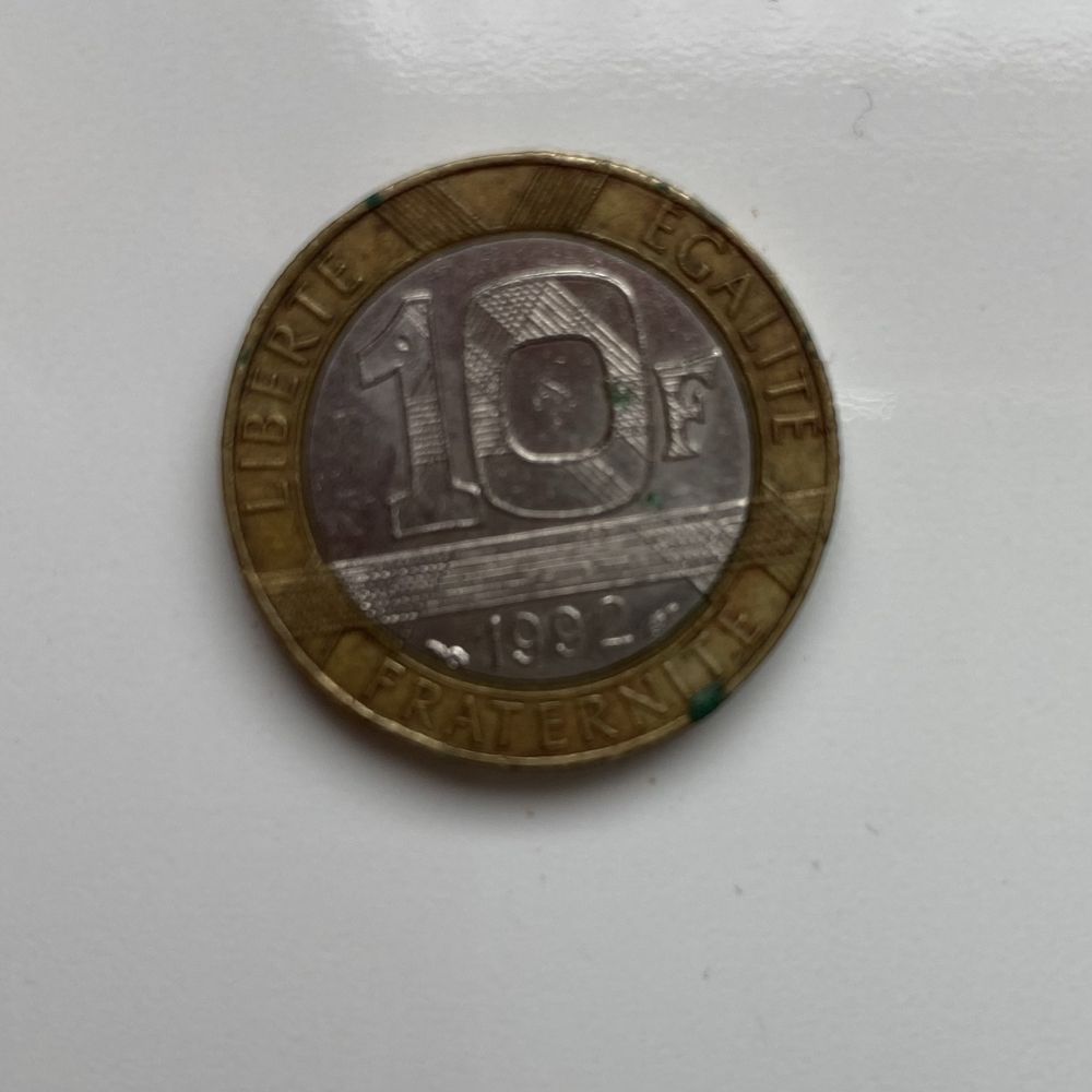 Moeda de 10 francos de 1992