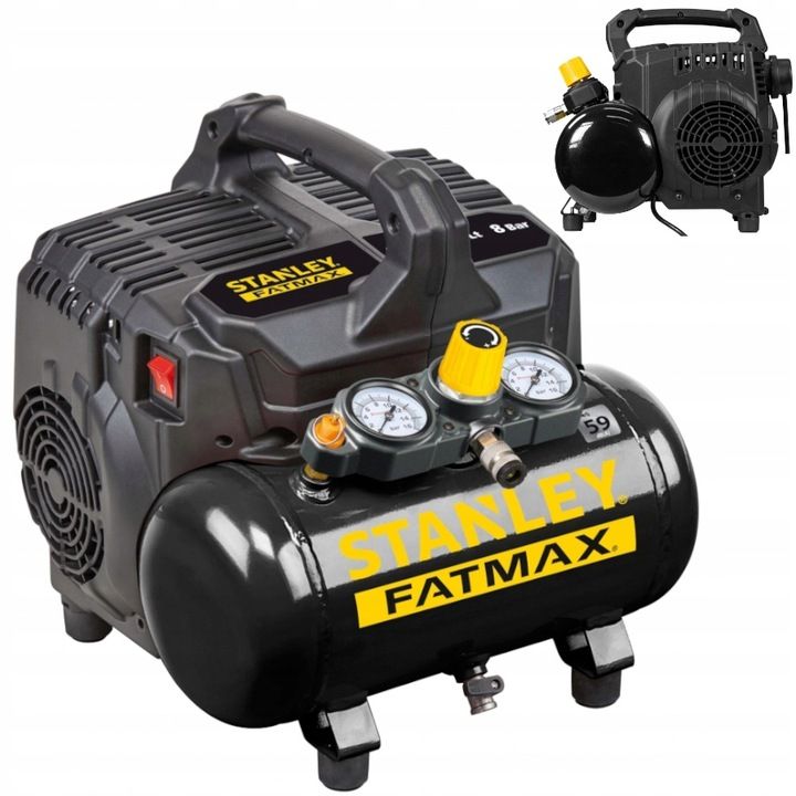 Kompresor Bezolejowy Wyciszony 1hp 8bar 6l Stanley B2bl104stf564