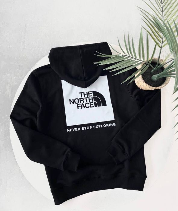 Худі The North Face Box Logo чорне/ біла кофта тнф чоловіча з лого/tnf