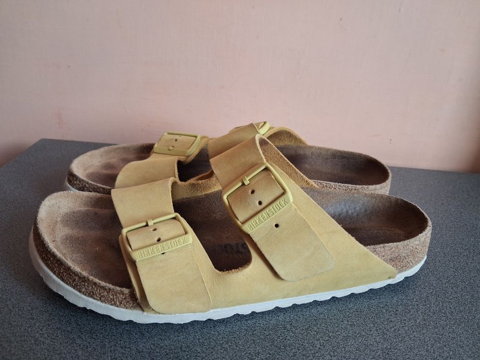 Birkenstock шкіряні шльопанці тапочки 40 р.