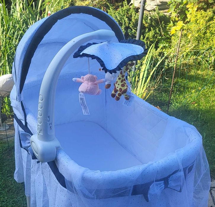 Kołyska Sweet Melody+pilot, światło, muzyka, karuzela, funkcja gondoli