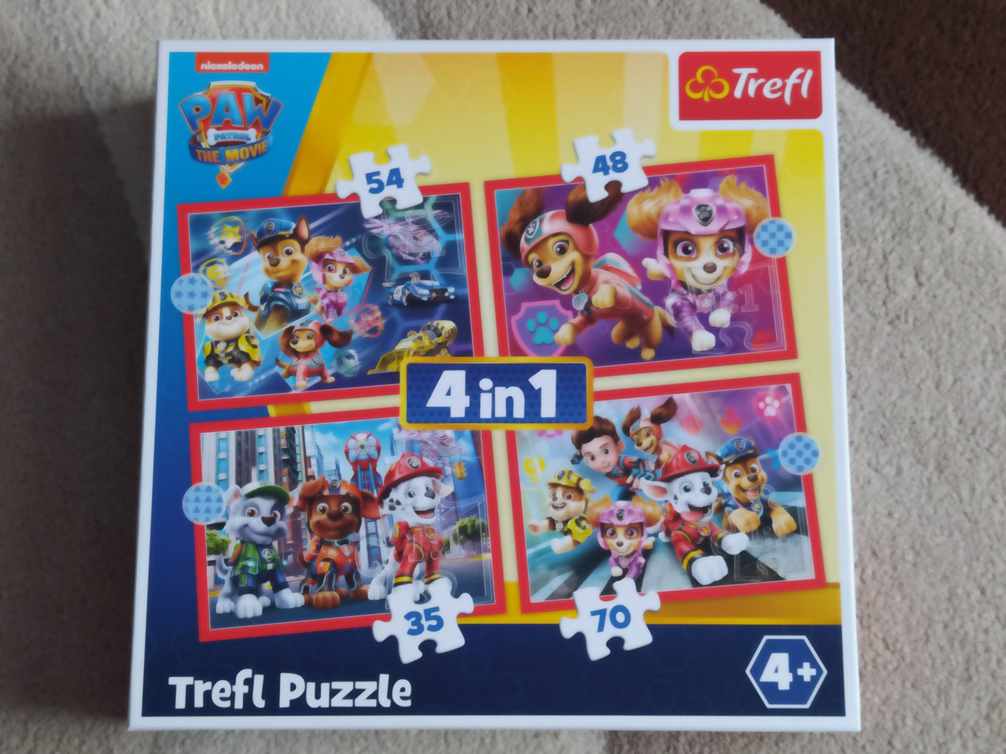 Psi Patrol puzzle 4 w 1 stan Bardzo Dobry
