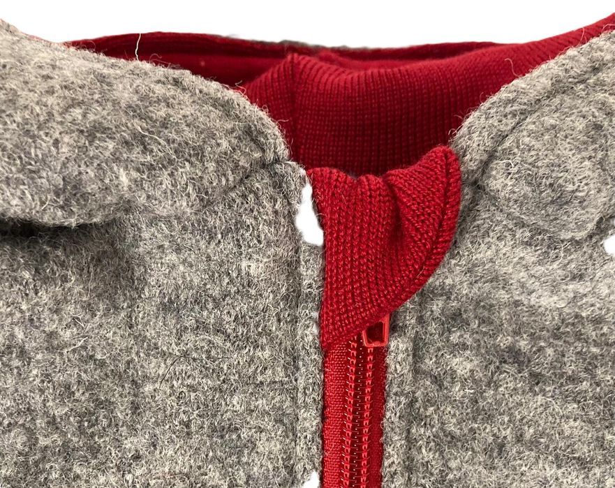 Kurtka 100% wełna parzona 92 cm wool merino ciepła kaptur