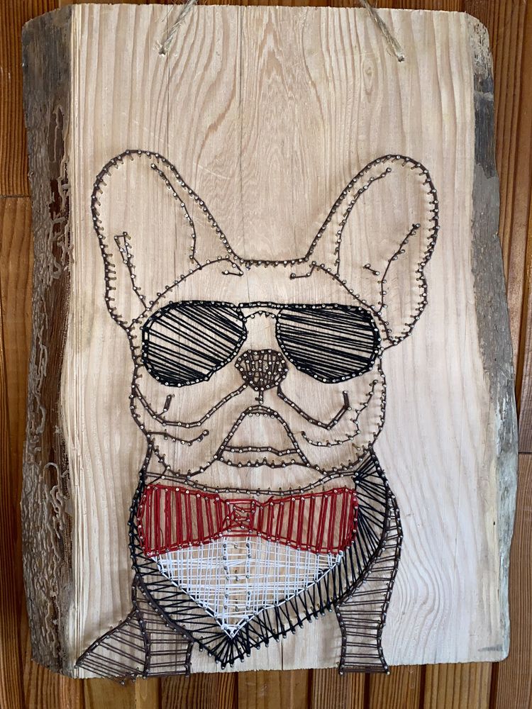 Obraz buldog francuski string art