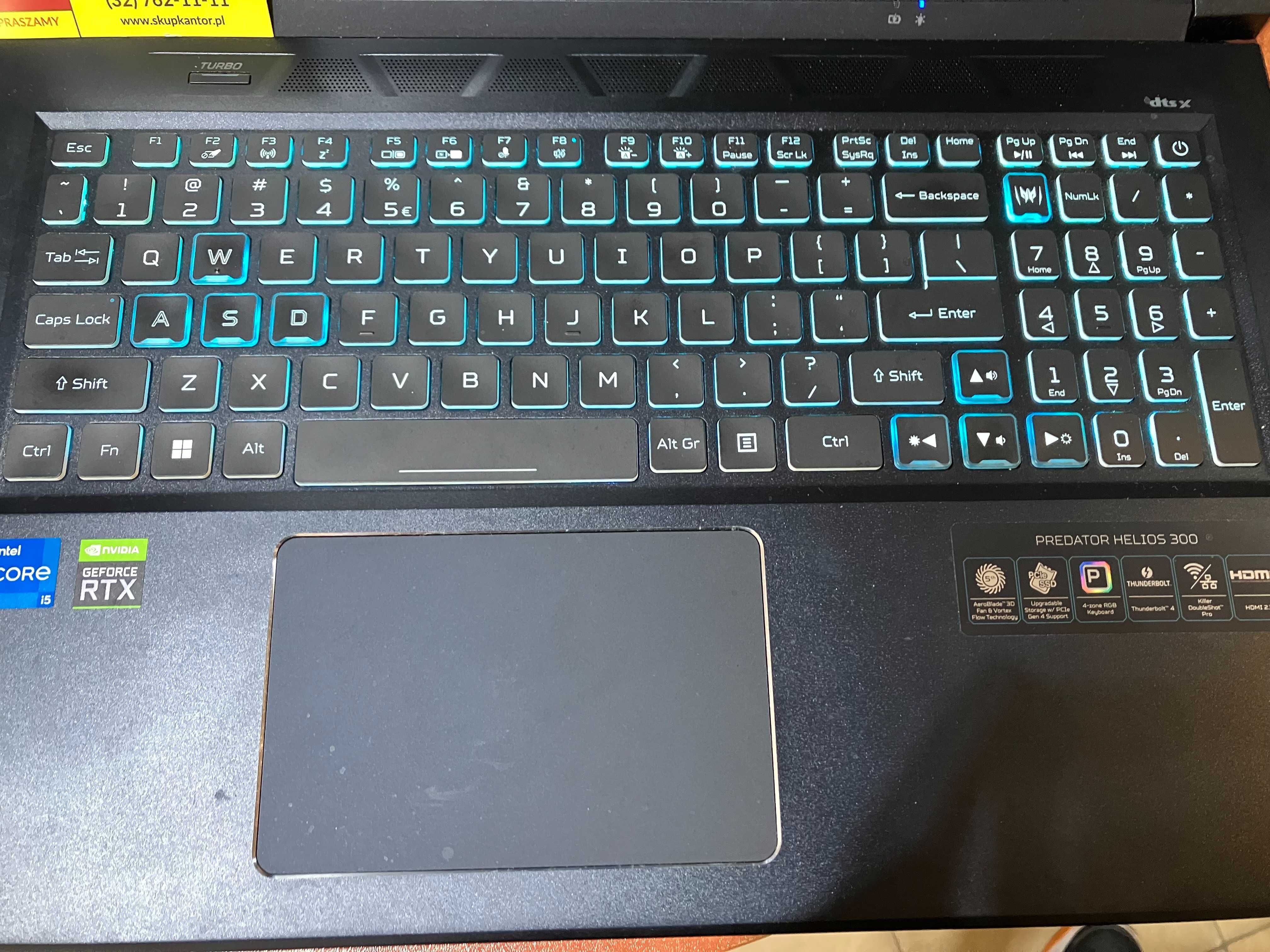 1610/n/24 Laptop Predator Helios 300!!  W idealnym stanie!!