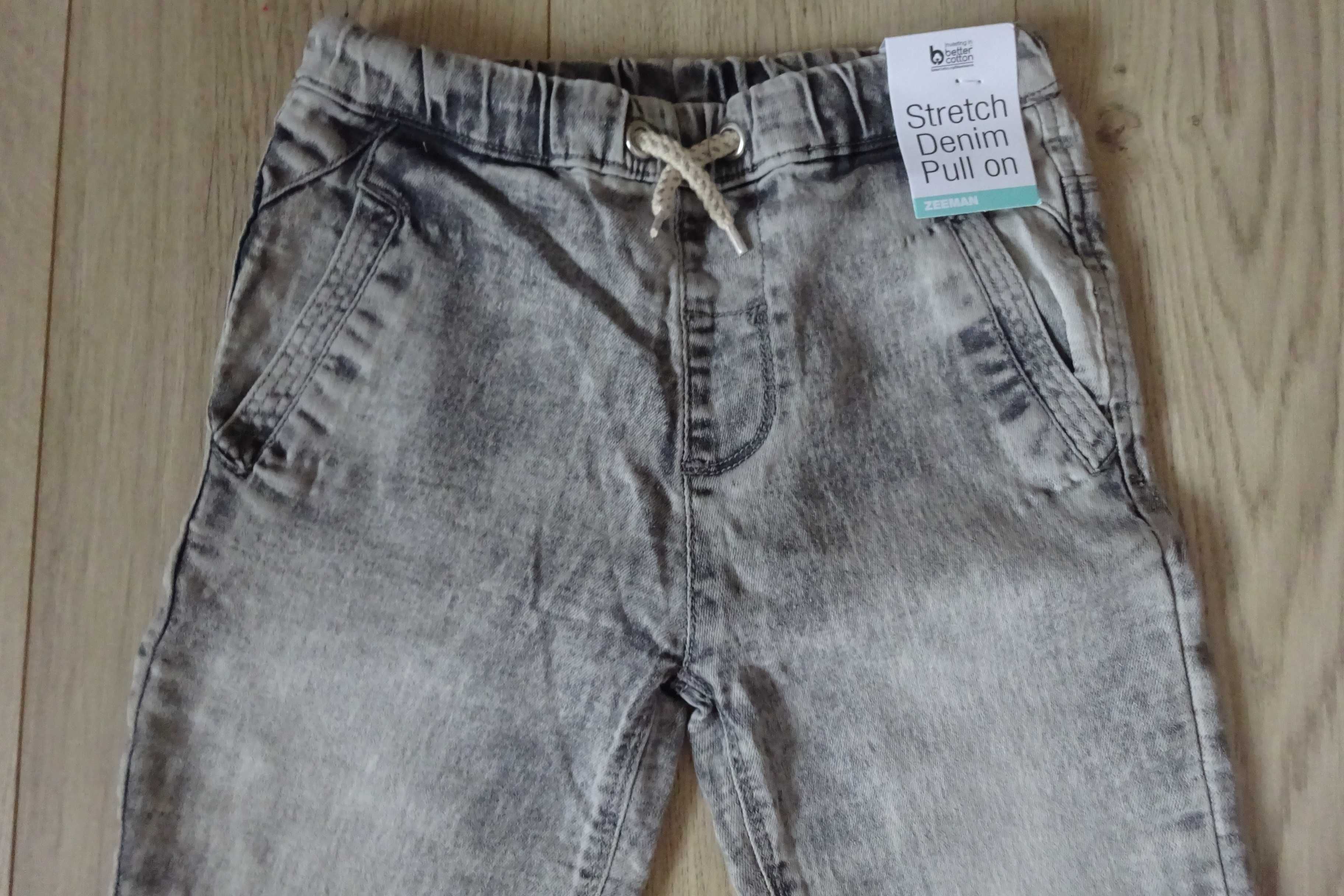 NOWE z metką jeansy chłopięce na gumce r. 140 - Zeeman