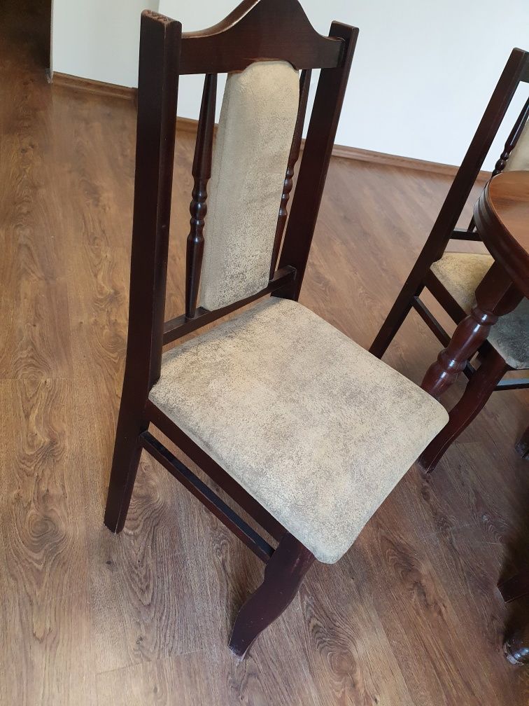Stół 6 krzeseł rozsuwany 157x90 +40