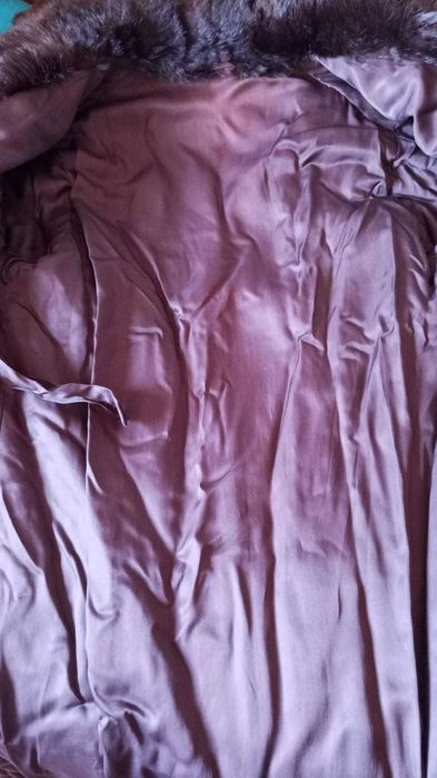 Casaco de Vison comprido, usado, em bom estado, tamanho L