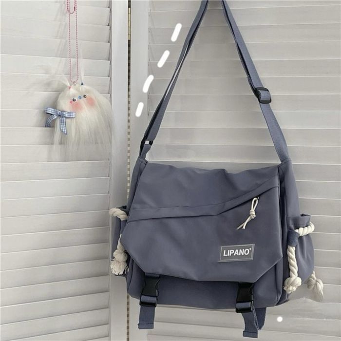 Фиолетовая и синяя сумка через плечо