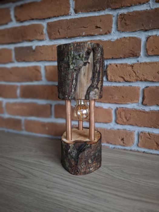 Lampa typu loft olcha i miedź