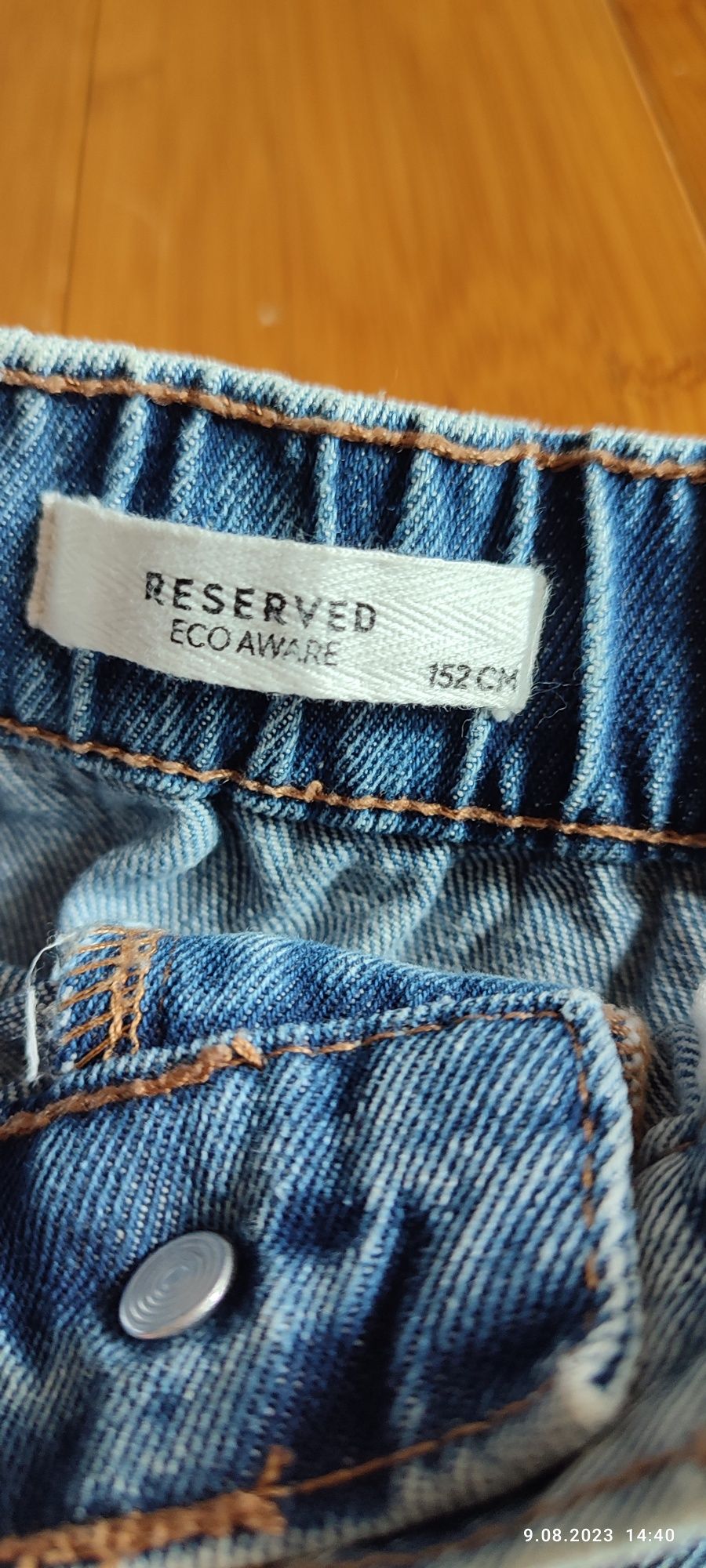 Elegancka bluzka i spódniczka jeans Reserved 152