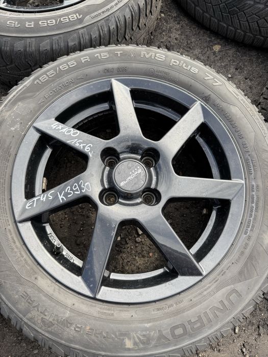 Felgi aluminiowe 4x100 15x6,5j et40 Renault Opel Kia Toyota itp