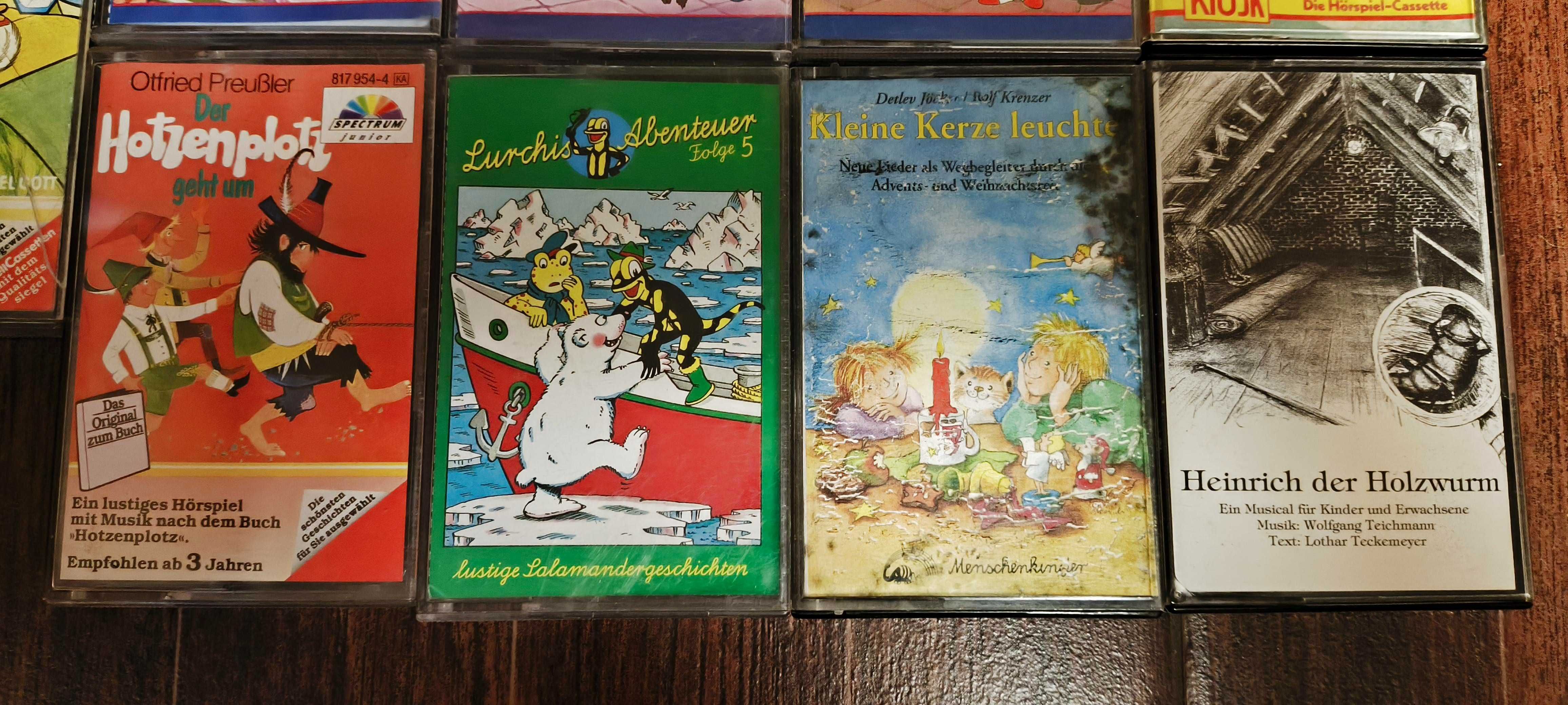 9 kaset Piosenki i słuchowiska dla dzieci np. do nauki j. niemieckiego