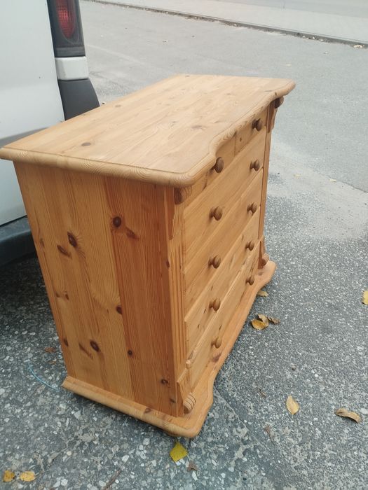 Komoda drewniana sosnowa komoda szuflady sosnowa drewniana