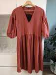 Sukienka damska S 36 Zara oversize rozkloszowana ceglasta ruda koralow