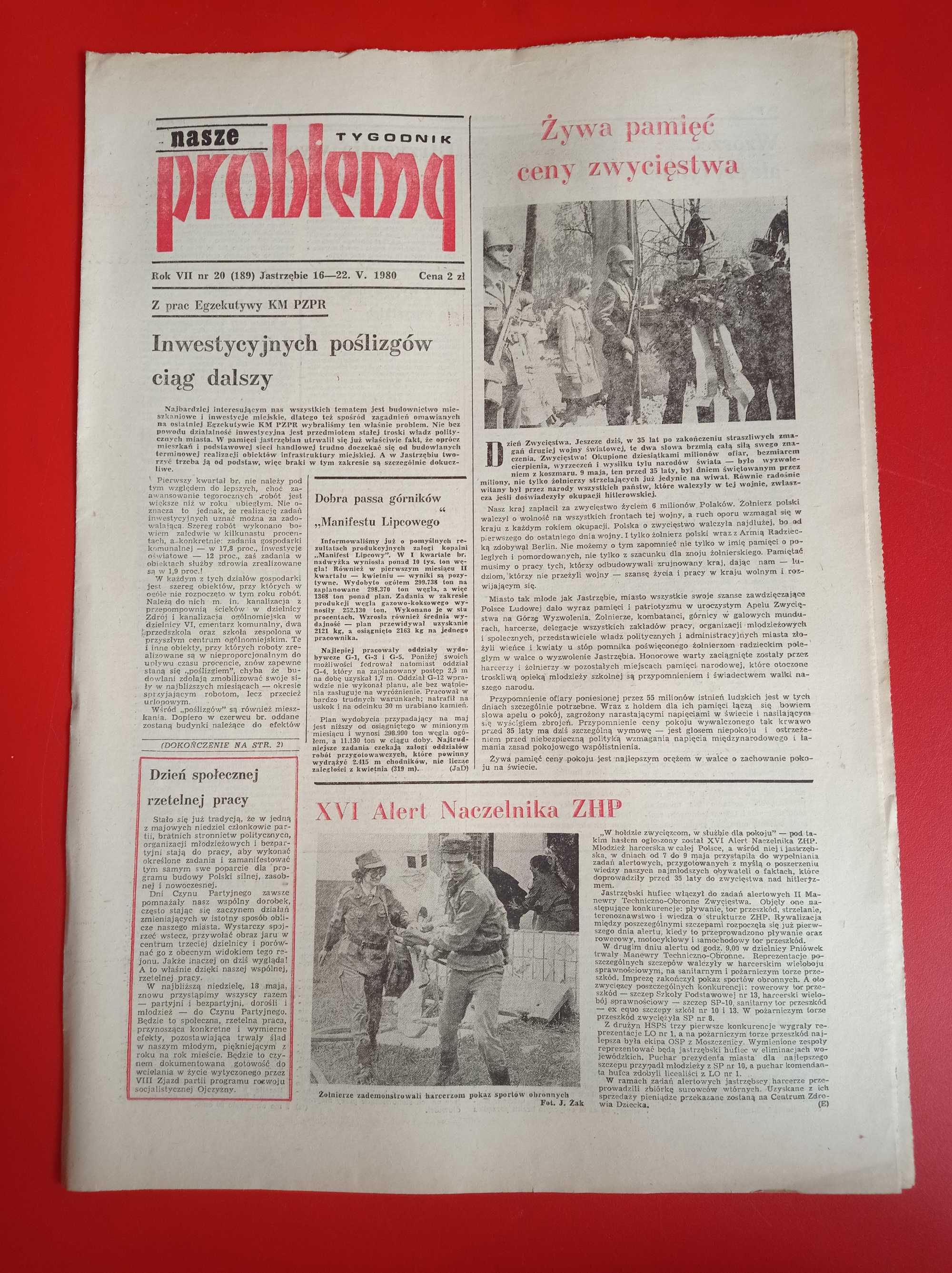 Nasze problemy, Jastrzębie, nr 20, 16-22 maja 1980