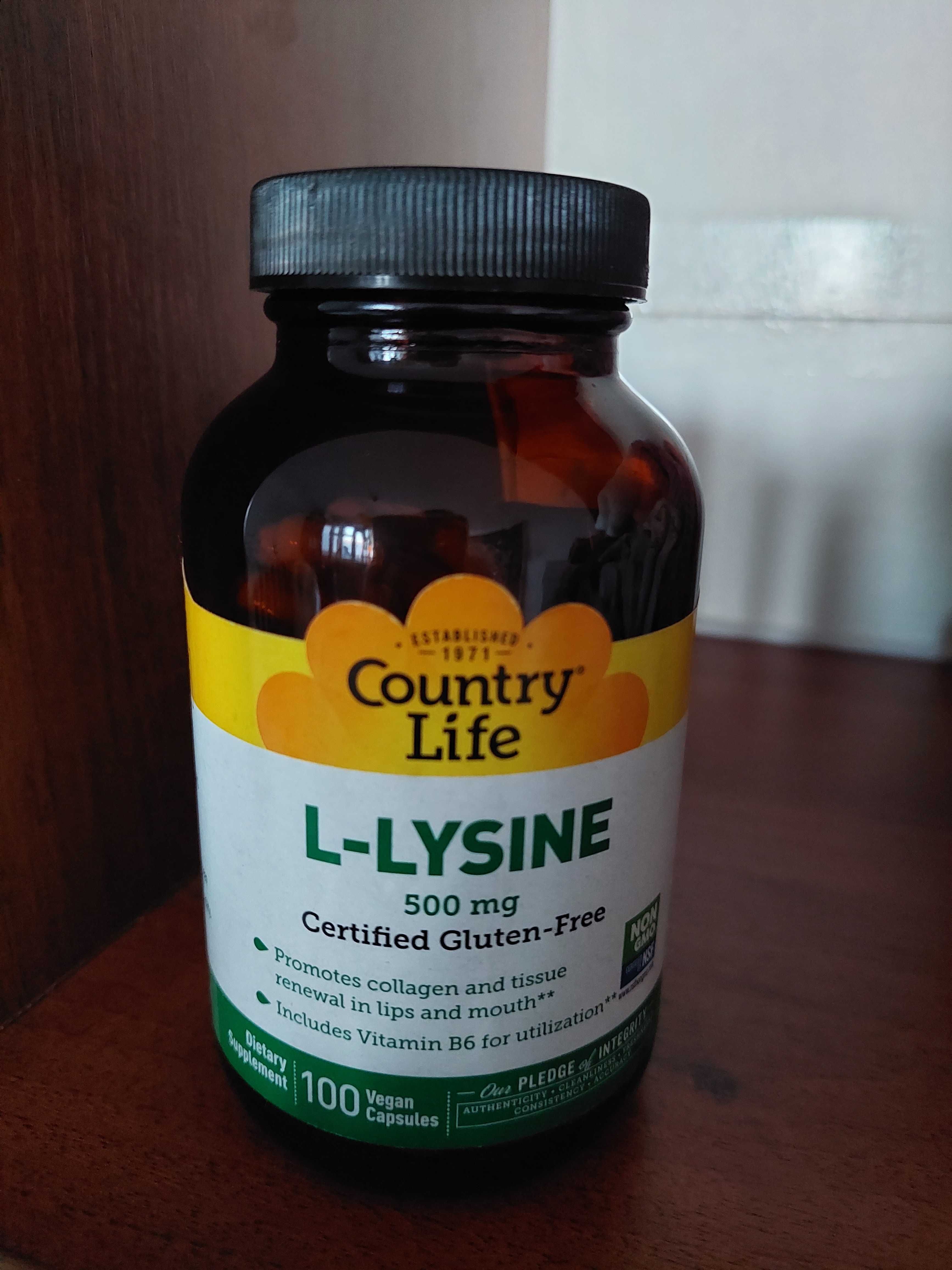 L-лізин 500 мг (США, Country life, Iherb) біодобавка